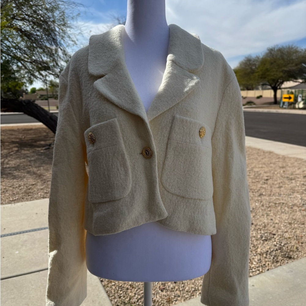 Zara Elegant Cream Women's Jacket BNW/oT